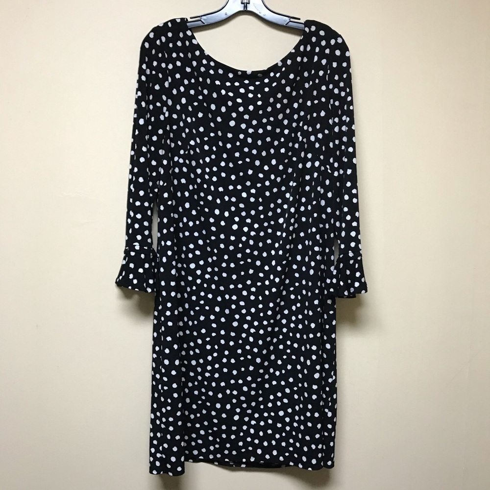 Laura Jefferies Black White Polka Dot Dress